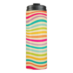 Colourful Striped Seamless Pattern. illustration.  Thermal Tumbler