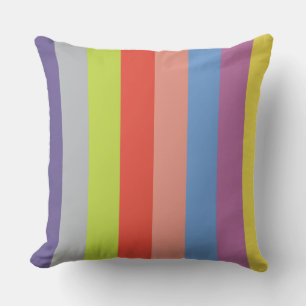 Colourful Striped Square Throw Pillow