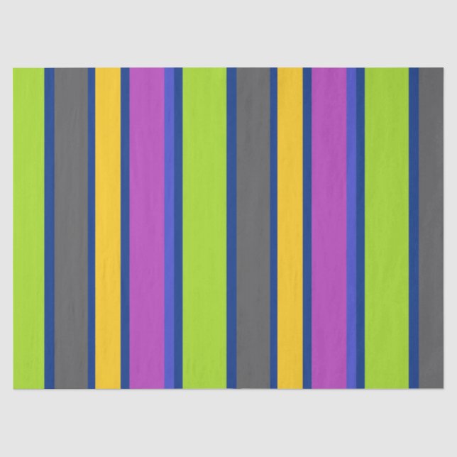 Colourful Striped, Tissue Paper (Front)