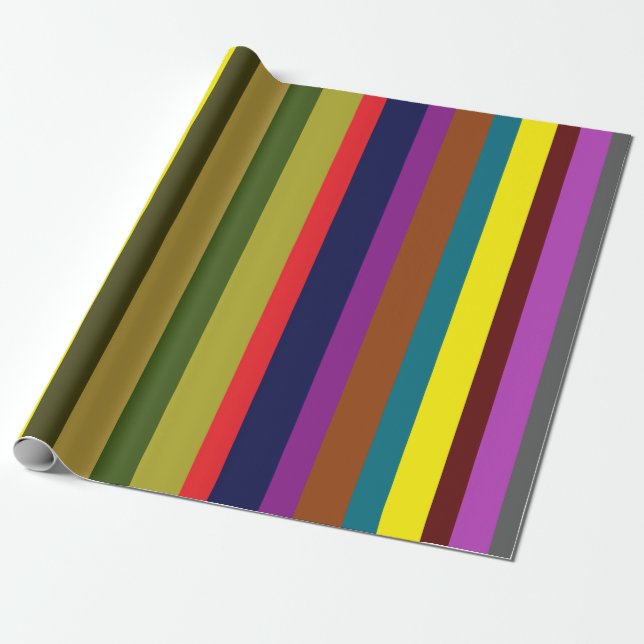 Colourful striped wrapping paper (Unrolled)