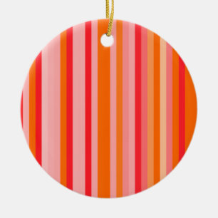 Colourful Stripes 02 Ceramic Ornament