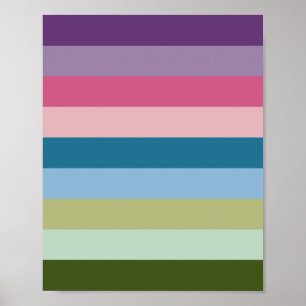 Colourful Stripes 02 Poster