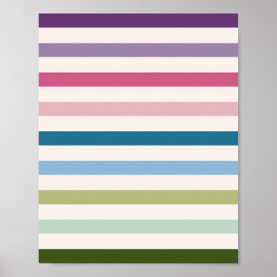 Colourful Stripes 03 Poster