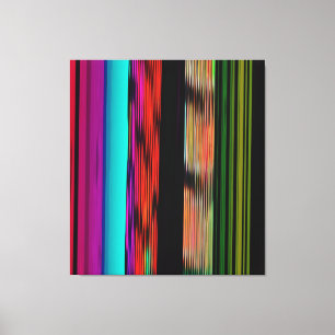 Colourful Stripes 717 Abstract Art Canvas Print