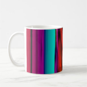 Colourful Stripes 717 Abstract Art Coffee Mug