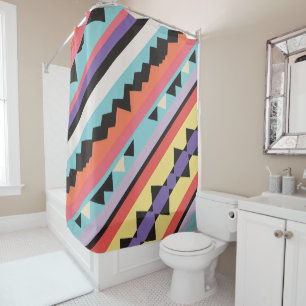 colourful stripes and triangles Pattern mix