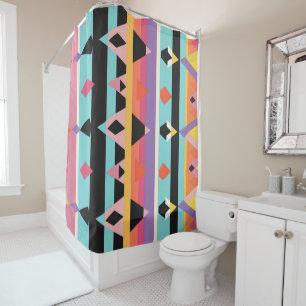 colourful stripes and triangles Pattern mix