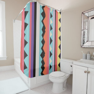 colourful stripes and triangles Pattern mix