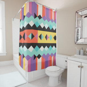 colourful stripes and triangles Pattern mix