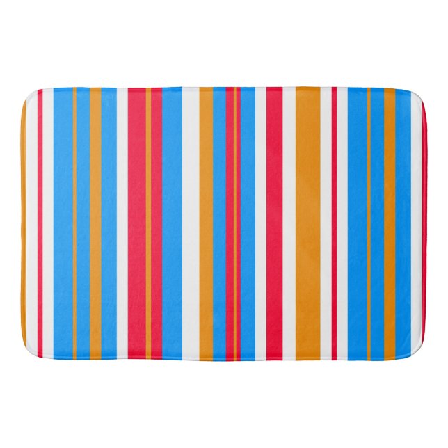 colourful stripes bath mat (Front)