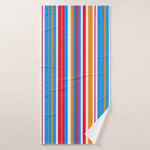 colourful stripes bath towel
