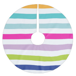 Colourful Stripes Brushed Polyester Tree Skirt