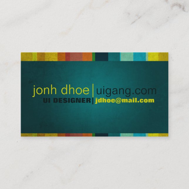 Colourful Stripes Business Card (Front)