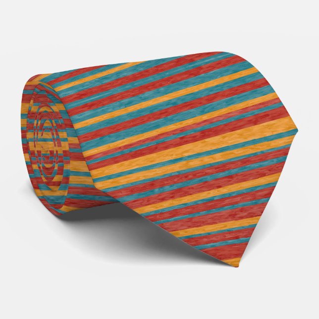 Colourful Stripes C Tie (Rolled)