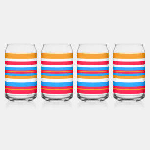 colourful stripes can glass