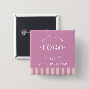 Colourful Stripes Company Logo Business Promotion 2 Inch Square Button