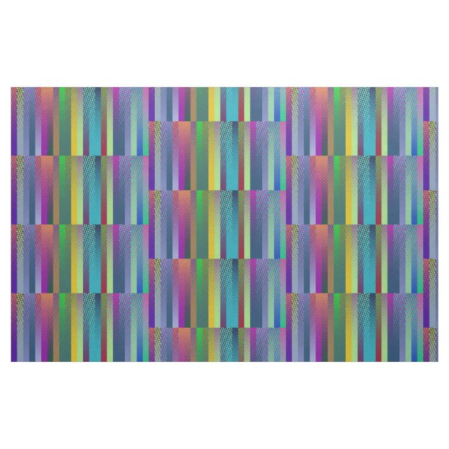 Colourful Stripes & Dots Pattern + your ideas Fabric (Yard)