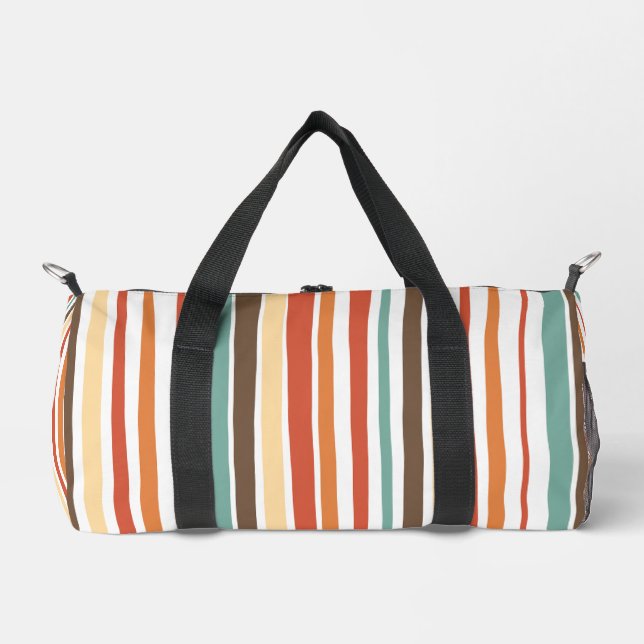 Colourful Stripes Duffle Bag (Front)
