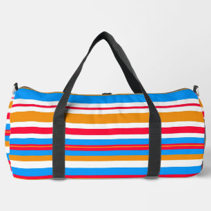 colourful stripes duffle bag