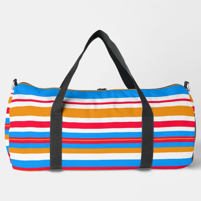 colourful stripes duffle bag (Front)