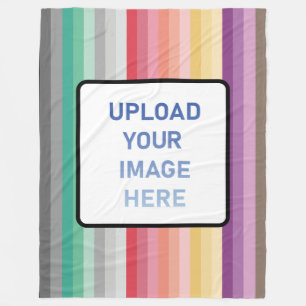 Colourful Stripes Fleece Blanket