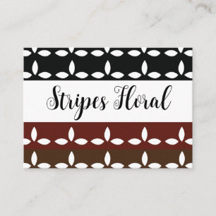 Colourful Stripes Geometric Floral Pattern Business Card