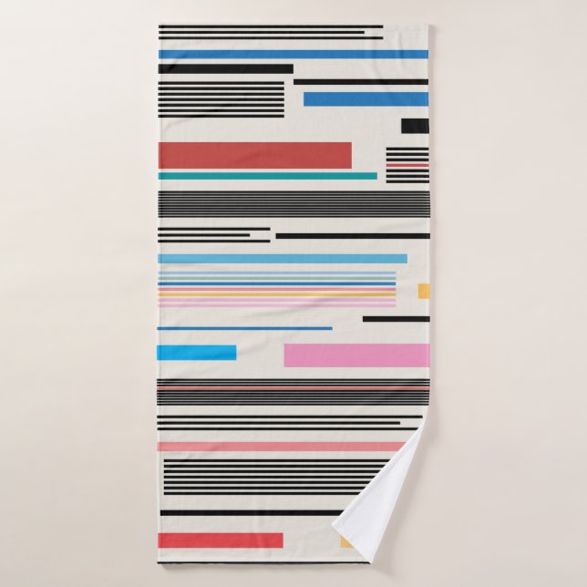 Colourful Stripes: Graphic Pattern Mix Bath Towel (Bath Towel)