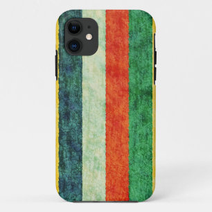Colourful Stripes Grunge Textures iPhone 11 Case