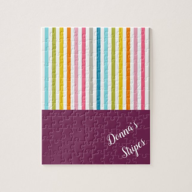 Colourful Stripes Jigsaw Puzzle Daisy (Vertical)