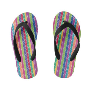 Colourful Stripes Kid's Flip Flops