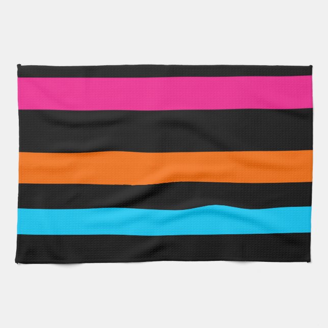 Colourful stripes kitchen towel (Horizontal)