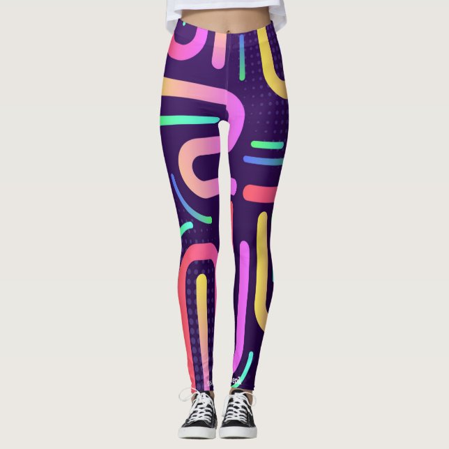 colourful stripes legging (Front)
