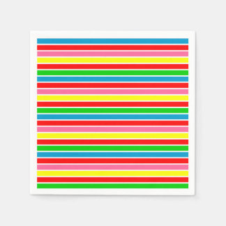 Colourful Stripes Modern Party Napkin