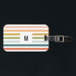Colourful Stripes Monogram Luggage Tag<br><div class="desc">Customize your monogram with one or two initials.</div>