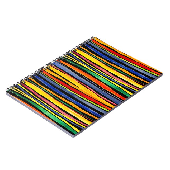 colourful stripes notebook (Left Side)