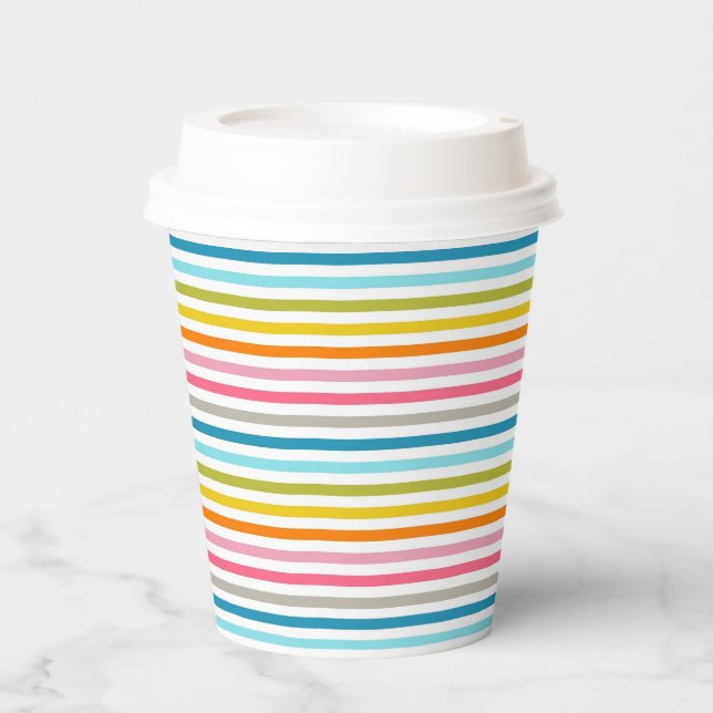 Colourful Stripes Pattern-93861 Paper Cups (Front)