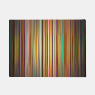 Colourful stripes pattern doormat