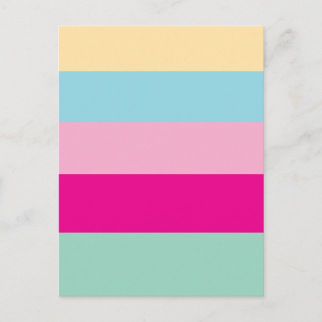 Colourful Stripes Pattern Flat Card (Front)