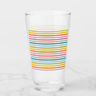 Colourful Stripes Pattern Glass