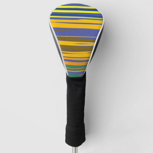 Colourful Stripes Pattern Golf Head Cover (Front)
