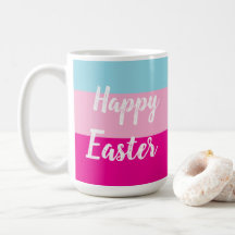 Colourful Stripes Pattern Happy Easter Flat Card