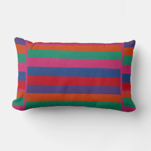 Colourful Stripes Pattern Lumbar Pillow