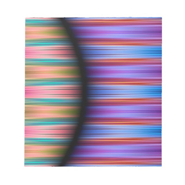 Colourful stripes pattern notepad (Front)
