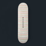 Colourful Stripes Personalized Name Skateboard<br><div class="desc">Express yourself with these fun,  colourful stripes on the bottom of your skateboard. Personalize with your name or clear to only feature the hand-drawn stripes.</div>