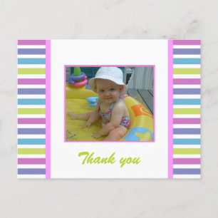 Colourful Stripes: Picture: Thank You Postcard