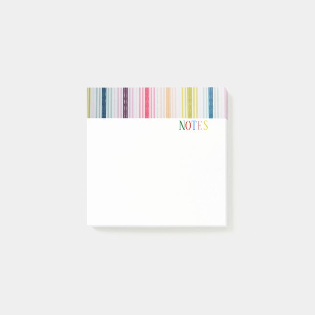 Colourful Stripes Post-It Post-it Notes (Front)
