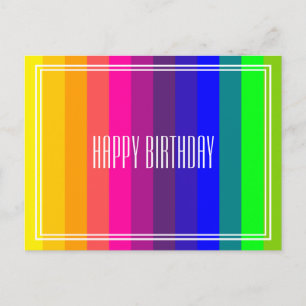 Colourful Stripes Postcard