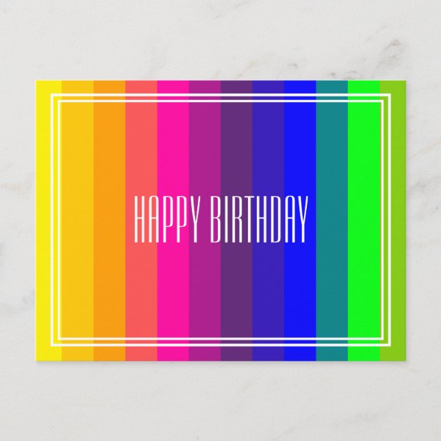 Colourful Stripes Postcard (Front)