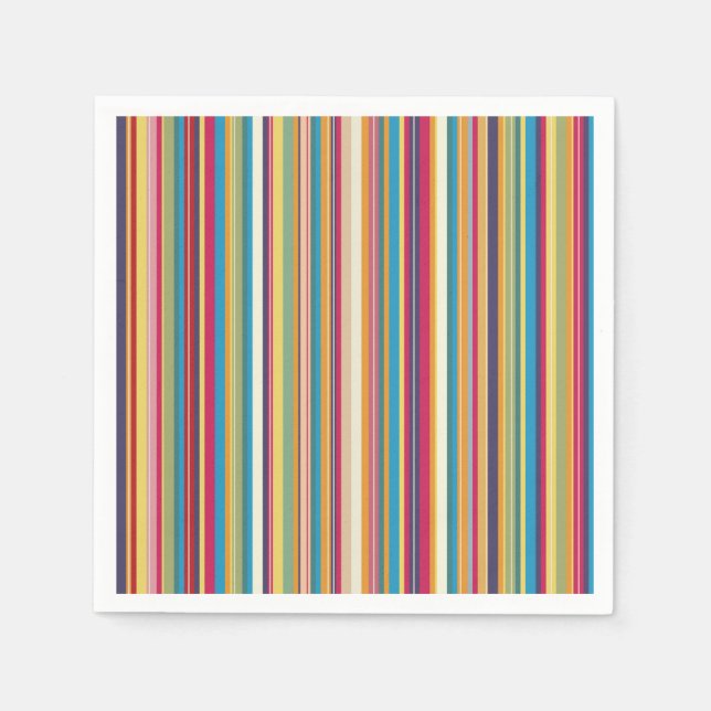 Colourful Stripes Pretty Napkin (Front)