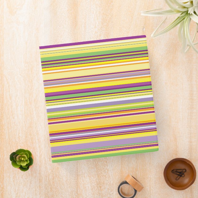Colourful Stripes, Rainbow Stripes, Striped Patter Binder (In Situ)